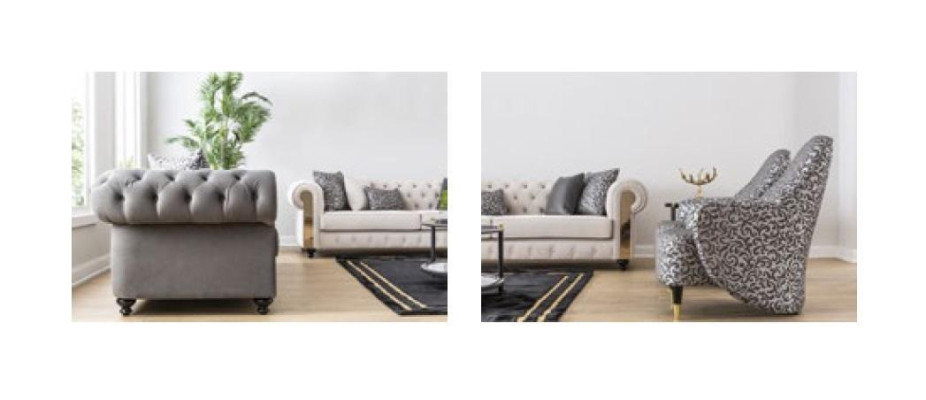 Chesterfield Sofa 3 Seat Design Living room Upholstery Wood Leather Modern Luxury