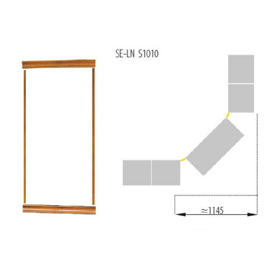 Classic crown closure set for Bookcase Wardrobe System SE-LN-S1010