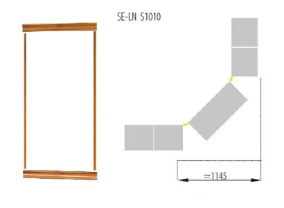 Classic crown closure set for Bookcase Wardrobe System SE-LN-S1010