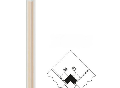 Corner column wooden column corner end element columns Verona V corner pillar