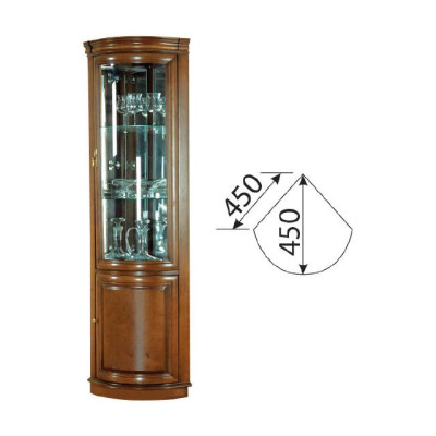 Classic Display case showcase cabinet rustic wardrobe glass cabinet showcases Z-WN