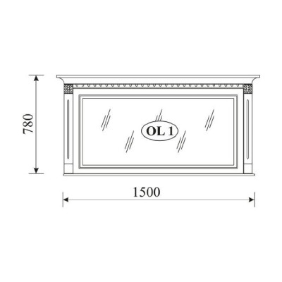 Classic r Designer Mirror Wall mirror with real wood frame colonial style