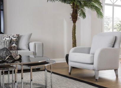 Armchair Seater Design Living room Upholstery Wood Upholstery Modern Luxury Gray new