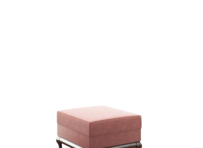 Stool Square Ottoman Footstool 60 x 45 cm Designer Stool Pink