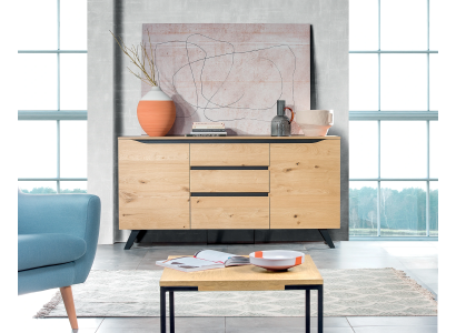 Chest of drawers Sideboard Highboard Wardrobe Sideboard 2 doors 3 drawers Shelf Hotel