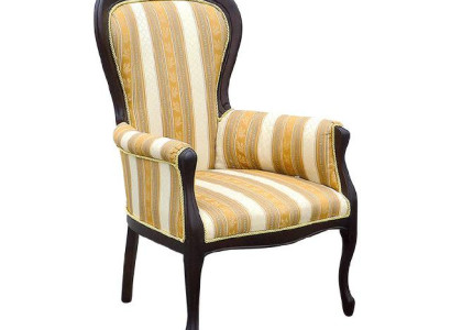 Classic r Chairs Upholstery Textile Fabric Leather Armchair Chair Royal - Model W1