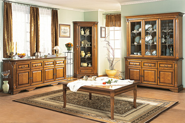 Classic Display Case Display Cabinet Glass Cabinet Wardrobe Colonial OW 1-2