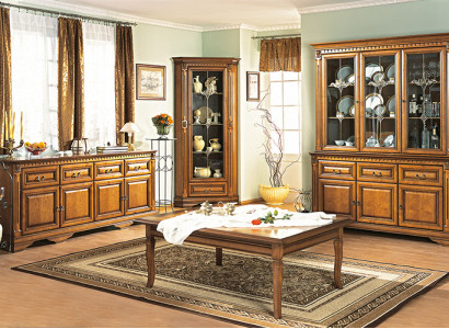 Classic Display Case Display Cabinet Glass Cabinet Wardrobe Colonial OW 1-2