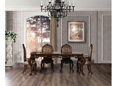Classic s Dining room Table with 4 chairs Baroque Rococo style Furniture