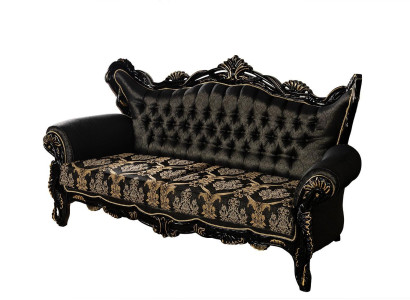 Chesterfield Baroque Three Seater Couch Couches Fabric Gold Sofa Furniture
