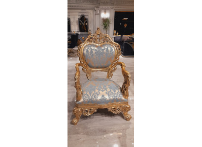 Baroque Armchair Single Seater Couch French Chair Carved Legs