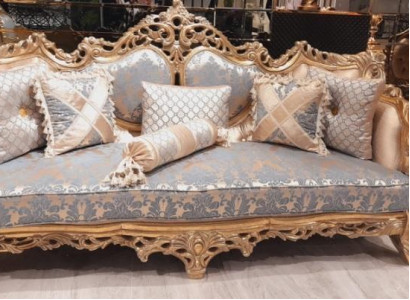 Classic Three Seater Baroque Couch French Furniture Furnishings Set of 3
