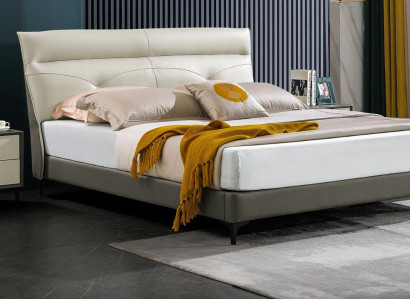 Designer Upholstery Double bed Beds Bed Bedroom marriage bed leather bed new A591