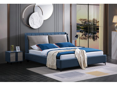 Designer Upholstery Double bed Beds. Bed Bedroom Double Bed Textile Leather new