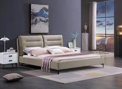 Furniture Beds Double bed Bedroom Luxury Double Bed Beige Hotel Furnishings