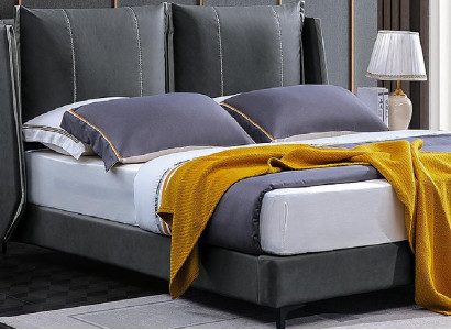 Double bed Bedroom Beds Luxury Double Bed Beige Hotel Furnishings Furniture