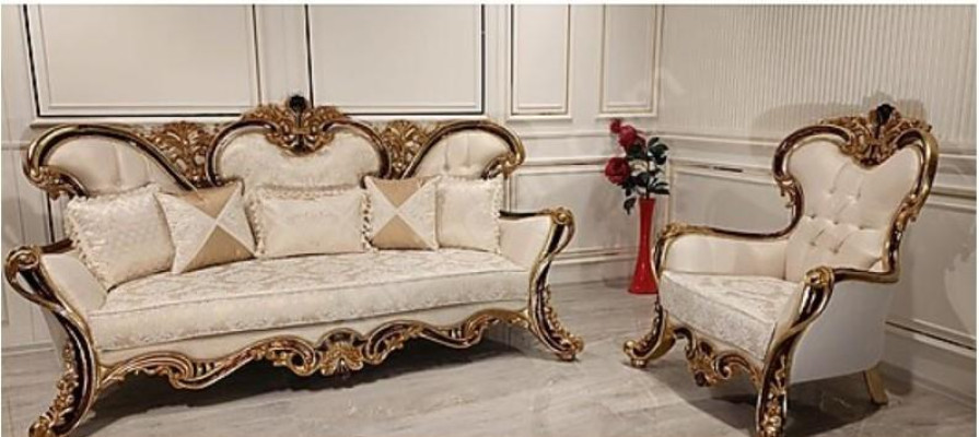 Living room Sofa Couch Furniture Classic Furnishings 3 Seater Couches