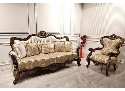 Classic Sofa set Living room Sofa Couch Furniture Furnishings 3+1 Seat