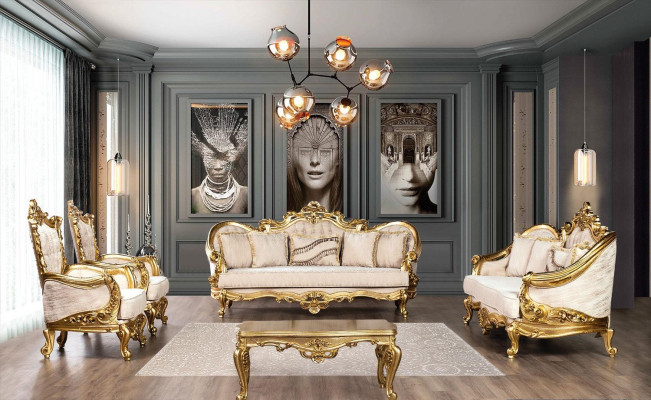 Chesterfield Armchair Ser Suite 1+1 Seater Couch Upholstery Furniture Furnishings