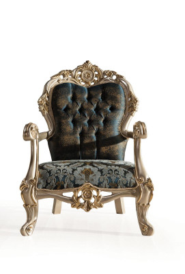 Baroque Armchair Chesterfield Wing Chair Classic r Single Seater Sofa Couch