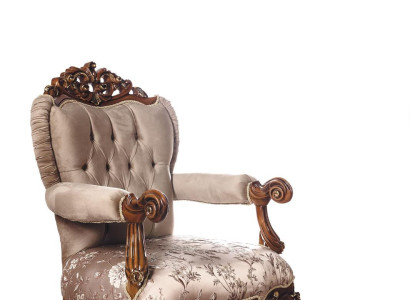 Armchair Throne Chair Couch Baroque Chairs Furniture Furnishings Velvet Gold