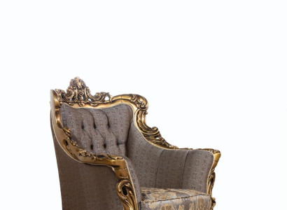 Luxury Chair Armchair Baroque Rococo Furniture Furnishings Living room Throne