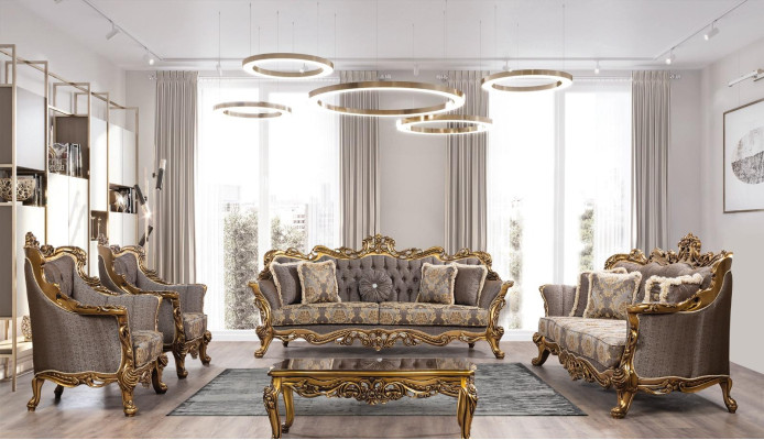 Luxury Chair Armchair Baroque Rococo Furniture Furnishings Living room Throne
