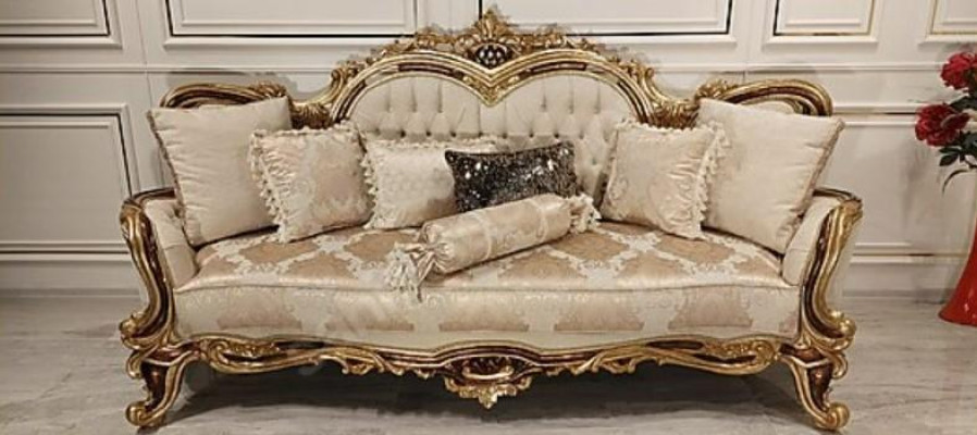 Classic Chesterfield Couch Baroque Style Sofa Set Group Couches 2 Pieces