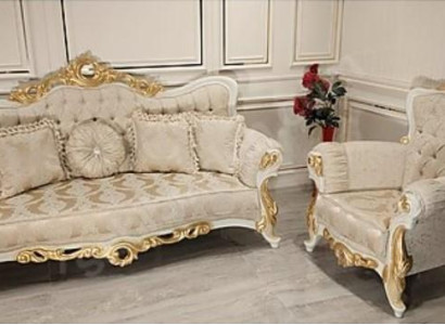 Classic Couch Living room Sofa set Furniture Furnishings 3+1 Seat Sofa
