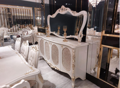 Luxury Furniture Living room Sideboard with Mirror Design Console Sideboard Wood