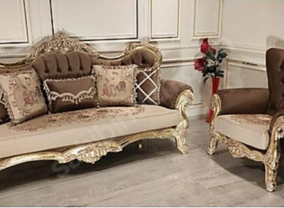 Classic Sofa set Couch Living room Furniture Furnishings 3+1 Seat Sofa