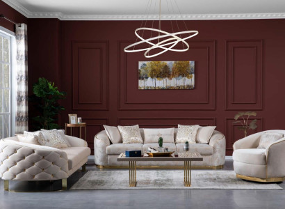 Luxury Hotel Furnishings Sofa set Couch Set Upholstery Furniture 3pcs.