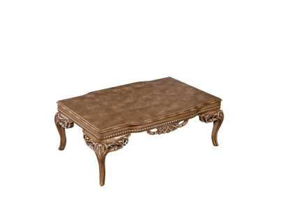 for Living room Art Deco Coffee table from Wood light Color carved legs new