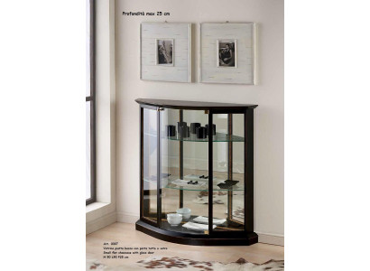 Display case Black Glass Cabinet Design Classic Wardrobe Luxury Wood Furniture Display Cabinets