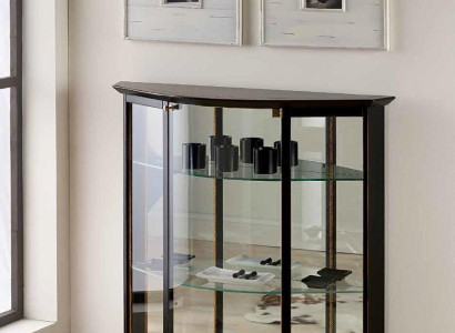 Display case Black Glass Cabinet Design Classic Wardrobe Luxury Wood Furniture Display Cabinets