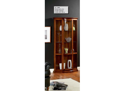 Classic Brown Display case French Style Furniture Chest of drawers Sideboard Glass Cabinet