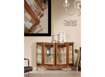 Display case Chest of drawers Glass chests of drawers Luxury Sideboard Cabinets Brown Italian Furniture
