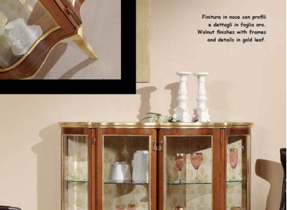 Display case Chest of drawers Glass chests of drawers Luxury Sideboard Cabinets Brown Italian Furniture