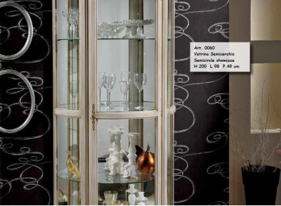 Classic Showcases Glass Wardrobe Display case Wood Living room Luxury Brown new Sideboard