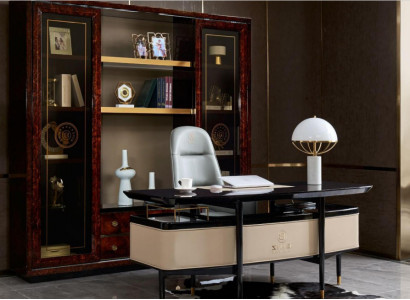 Furnishings Study room Office Furniture Table Wardrobe Armchair Suite 3-piece set