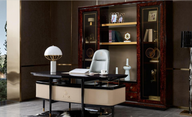 Furnishings Study room Office Furniture Table Wardrobe Armchair Suite 3-piece set