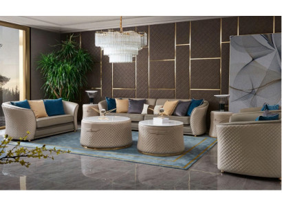Luxury Furniture Sofa set Couch Sofa Upholstery 421 Seater with 2x Coffee table 5pcs.