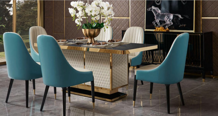 Dining table Design Table stainless steel Modern Dining room Living room Kitchen