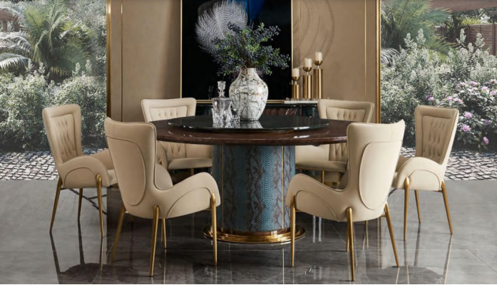 Croco Dining room Table Round Tables Dining table Wood Designer Dining room