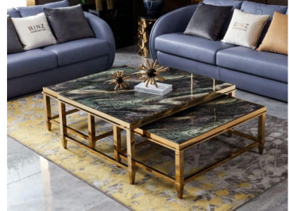 Double Coffee table Coffee table Side table Design Living room table Tables
