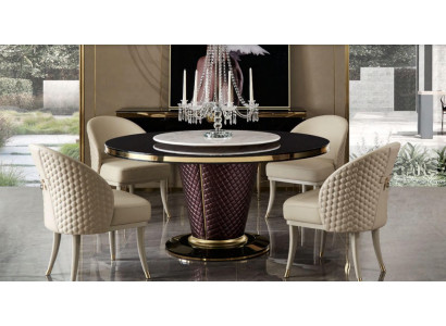 Design Dining table Round Table 6 Chairs Dining room Set Suite Chair Group
