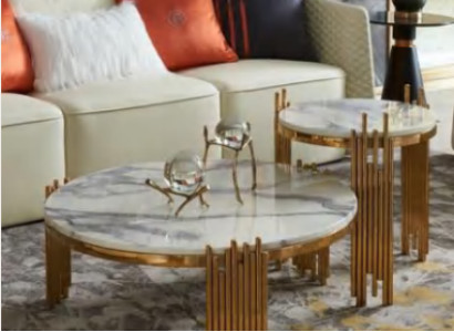 Set 2x Coffee table Coffee table Side table Designer decorative living room table