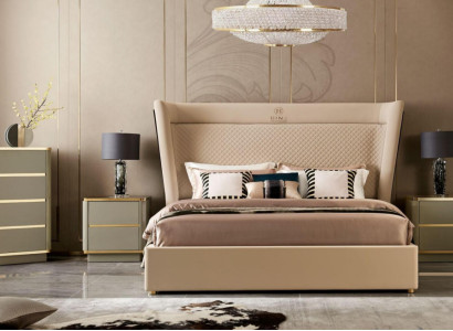 Bedroom Hotel Beds Double Bed Design Wood Fabric Beds 180x200cm