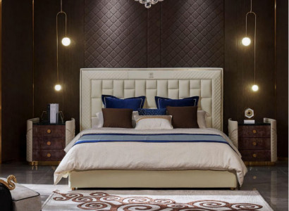 Bed Bedroom Design Beds Bedside tables Luxury Furniture 3pcs. suite