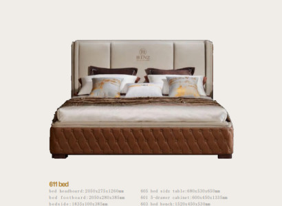 Design Leather Bed Luxury Upholstery Beds Decorative Double Modern Marriage 180x200